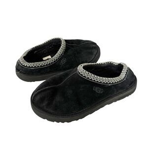UGG Women’s Tasman‎ 5955 Black Suede Shearling Casual Mule Slippers Size 9